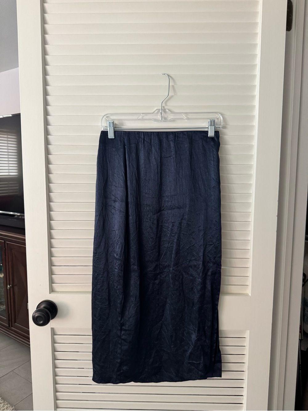 Classic Azazie Navy Midi Skirt - Women
